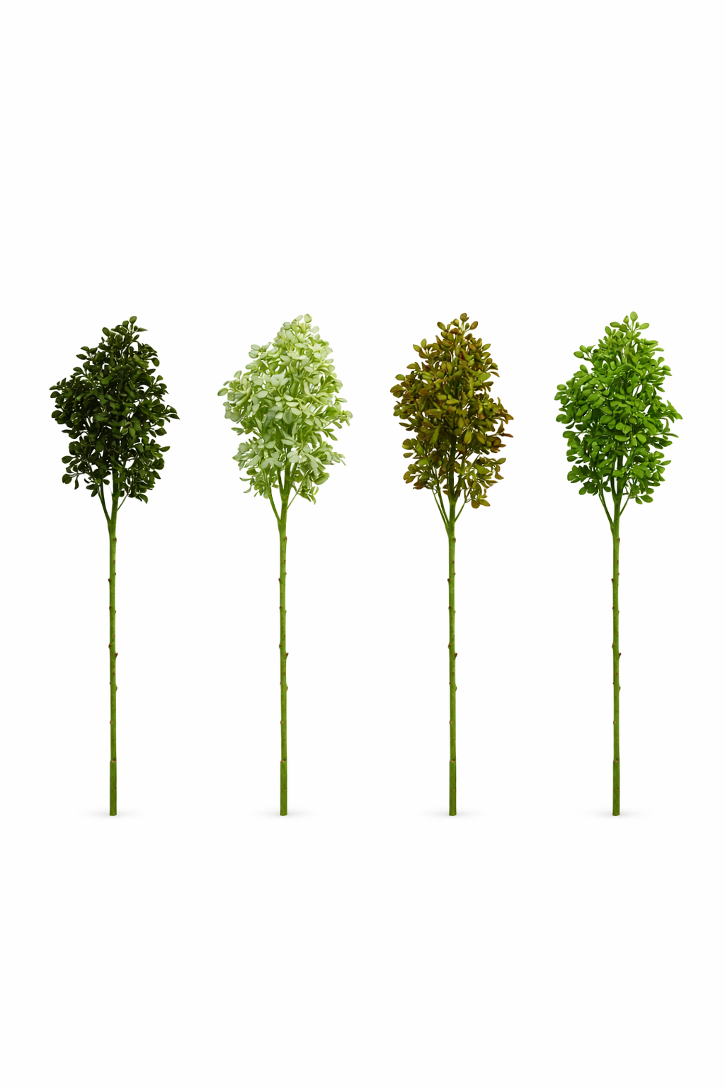 Evergreen Leaf Cluster Decorative Stem
