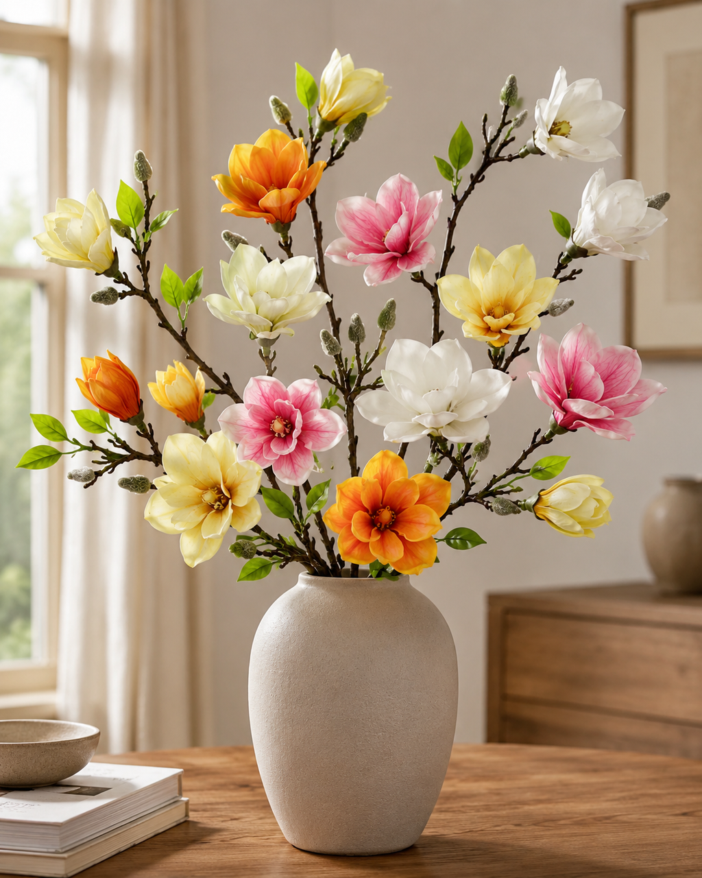 Magnolia Blossom Branch Premium (Bundle Creme)