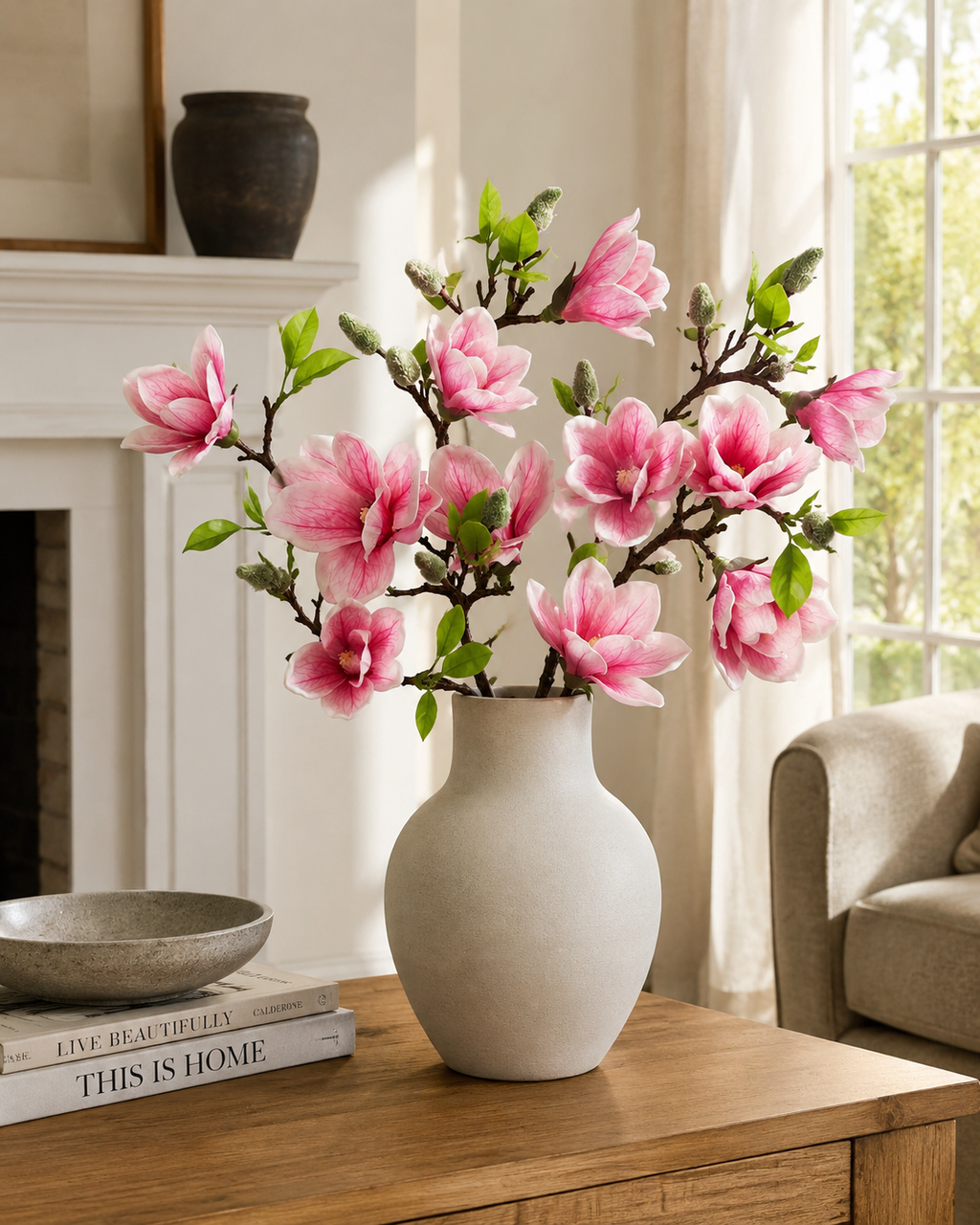 Magnolia Blossom Branch Premium (Bundle Creme)
