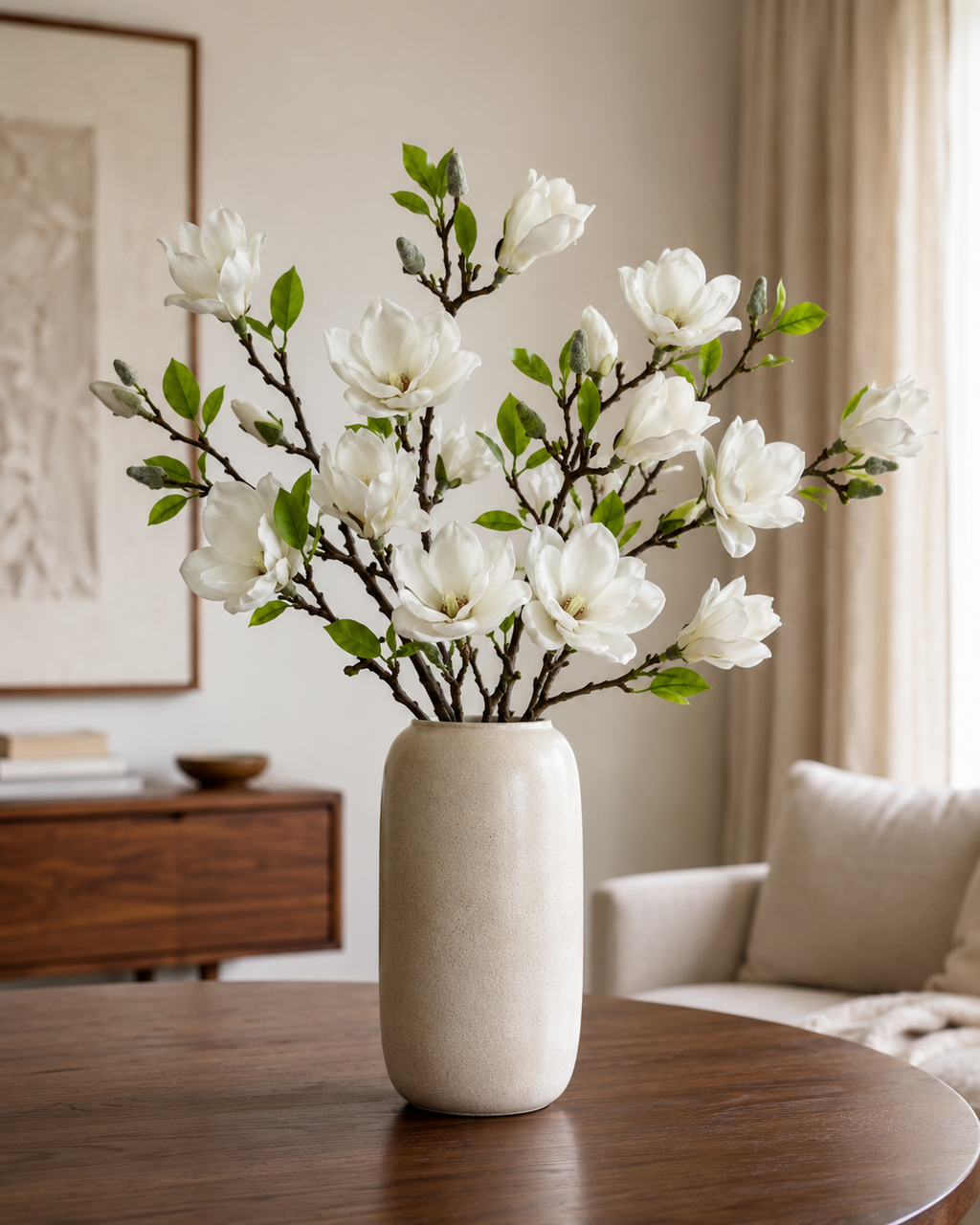 Magnolia Blossom Branch Premium (Bundle Creme)
