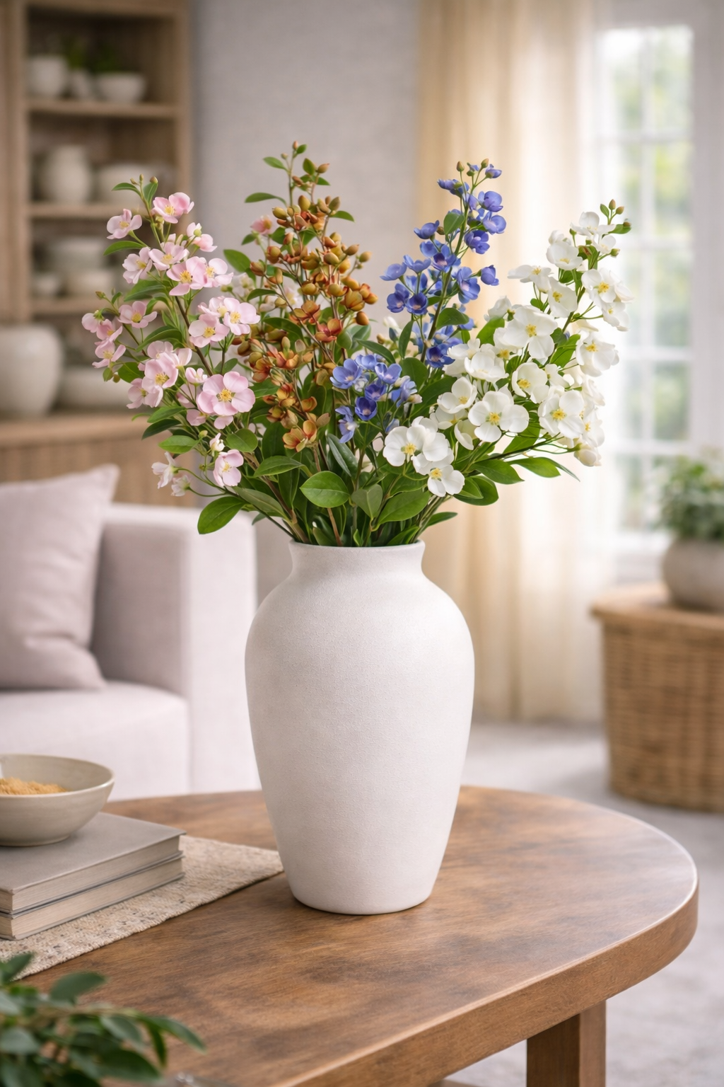 Haste de Hortênsia Florescida