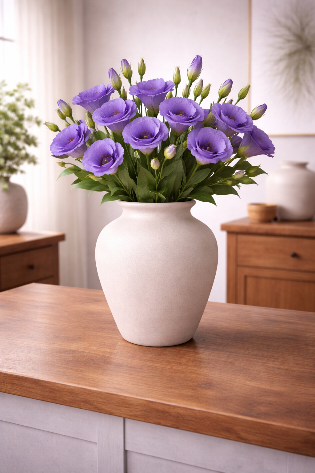 Delicate Eustoma Bloom Stem