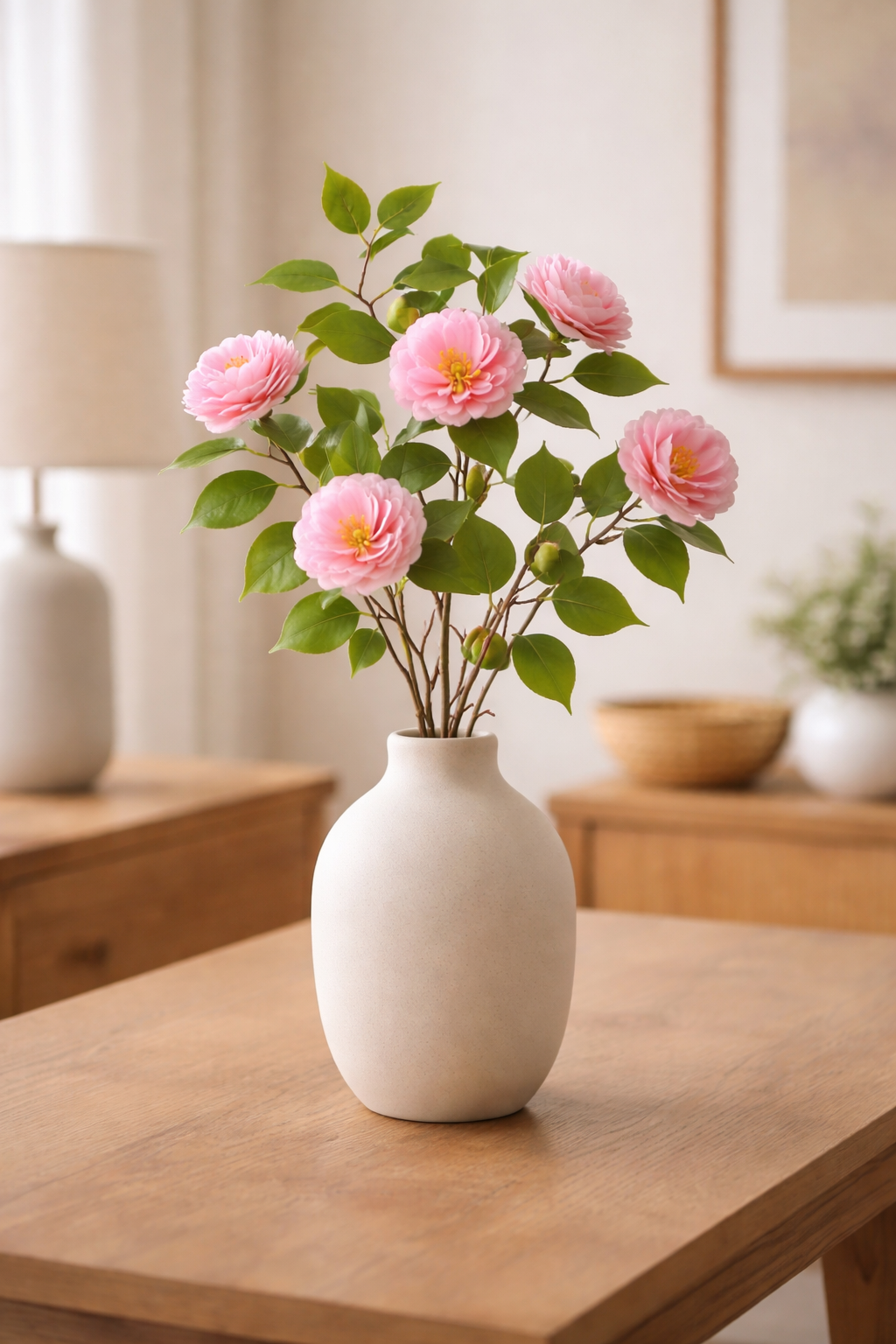 Refined Camellia Blossom Branch