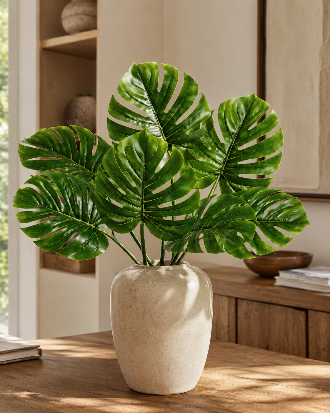 Haste Decorativa Folha de Monstera